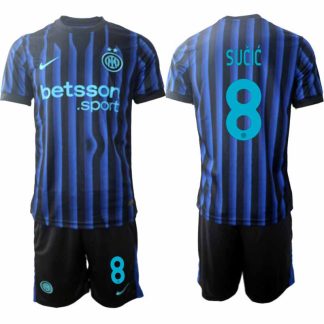 Inter Milan Petar Sučić #8 Herr Hemmaställ 2025-26 Tröja + Shorts
