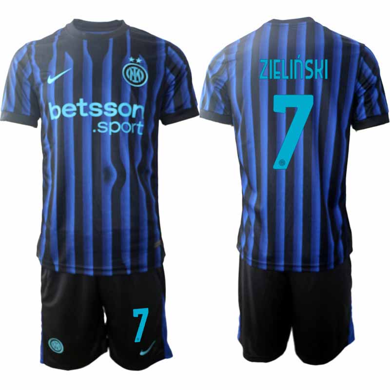 Inter Milan Piotr Zieliński #7 Herr Hemmaställ 2025-26 Tröja + Shorts