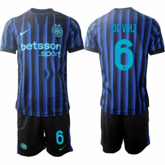 Inter Milan Stefan de Vrij #6 Herr Hemmaställ 2025-26 Tröja + Shorts