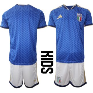 Italien 2026 VM Barn Hemmaställ Tröja + Shorts Fotbollskit