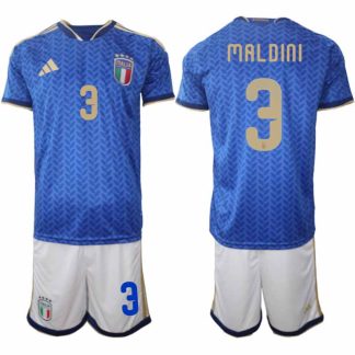 Italien 2026 FIFA VM Herr Hemmaställ #3 Paolo Maldini Tröja + Shorts