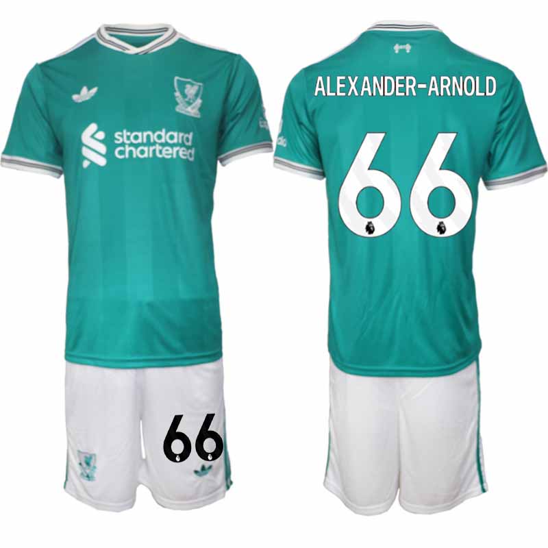 Liverpool FC Alexander-Arnold #66 Herr Tredjeställ 2025-26 Tröja + Shorts