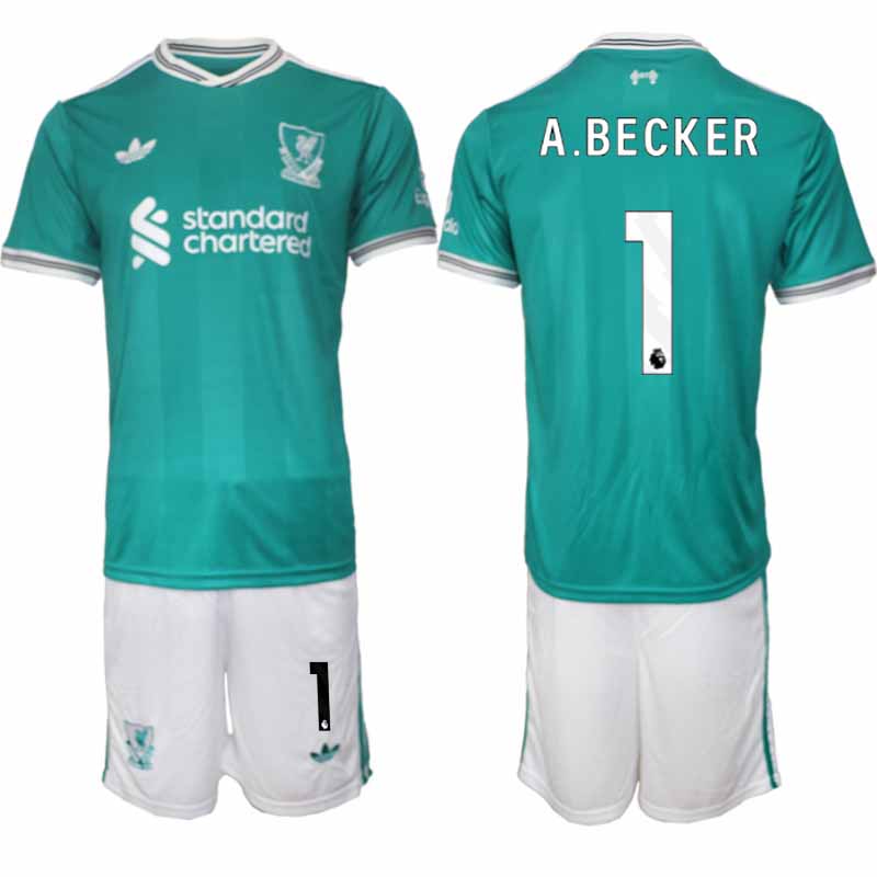 Liverpool FC Alisson Becker #1 Herr Tredjeställ 2025-26 Tröja + Shorts
