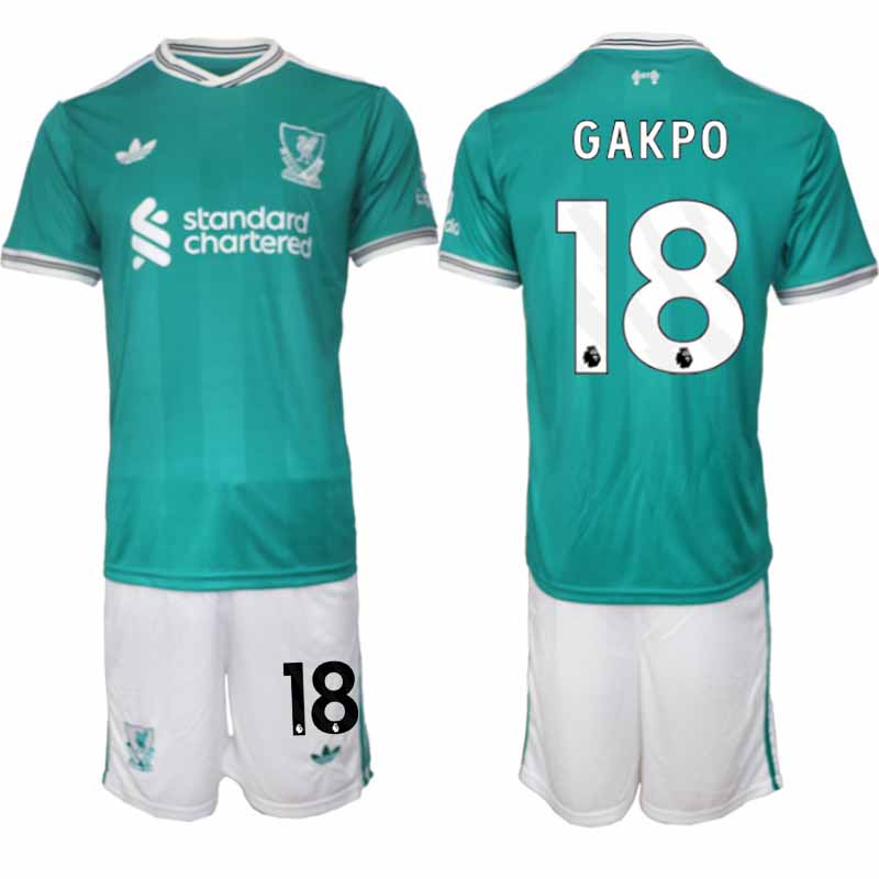 Liverpool FC Cody Gakpo #18 Herr Tredjeställ 2025-26 Tröja + Shorts