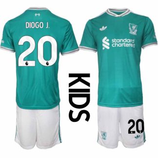 Liverpool FC Diogo Jota #20 Barn Tredjeställ 2025-26 Tröja + Shorts