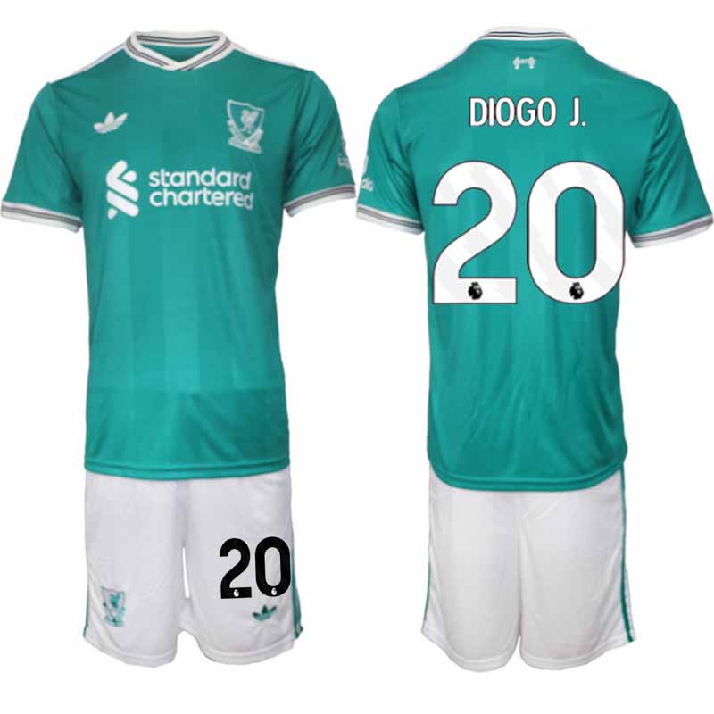 Liverpool FC Diogo Jota #20 Herr Tredjeställ 2025-26 Tröja + Shorts