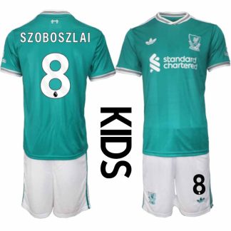 Liverpool FC Dominik Szoboszlai #8 Barn Tredjeställ 2025-26 Tröja + Shorts