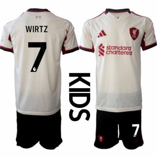 Liverpool FC Florian Wirtz #7 Barn Bortaställ 2025-26 Tröja + Shorts