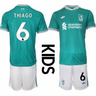 Liverpool FC Thiago Alcantara #6 Barn Tredjeställ 2025-26 Tröja + Shorts