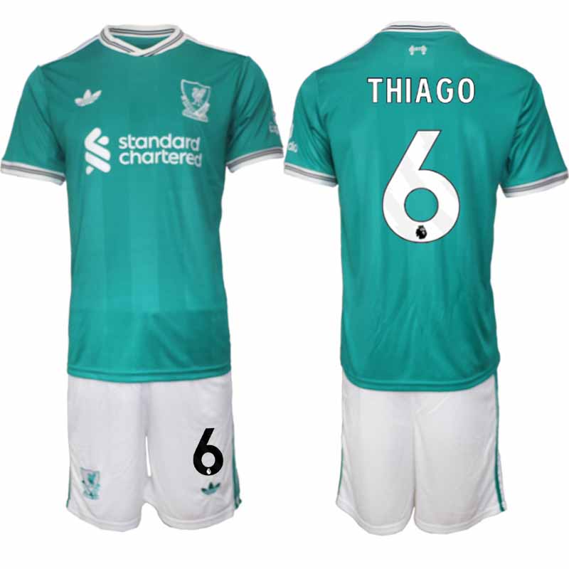 Liverpool FC Thiago Alcantara #6 Herr Tredjeställ 2025-26 Tröja + Shorts