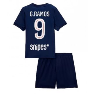 Paris Saint-Germain Barn Hemmaställ 2025/26 Gonçalo Ramos 9 Kortärmad Tröja + Shorts