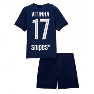 Paris Saint-Germain Barn Hemmatröja 2025/26 Vitinha 17 Kortärmad Tröja + Shorts