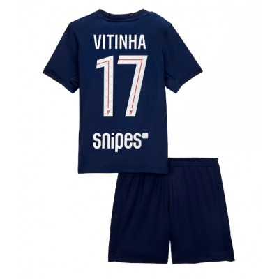 Paris Saint-Germain Barn Hemmatröja 2025/26 Vitinha 17 Kortärmad Tröja + Shorts