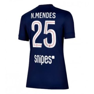 Paris Saint-Germain Dam Hemmatröja 2025/26 Nuno Mendes 25 Kortärmad Fotbollströja