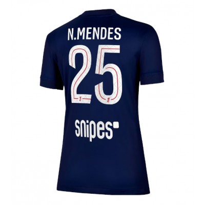 Paris Saint-Germain Dam Hemmatröja 2025/26 Nuno Mendes 25 Kortärmad Fotbollströja