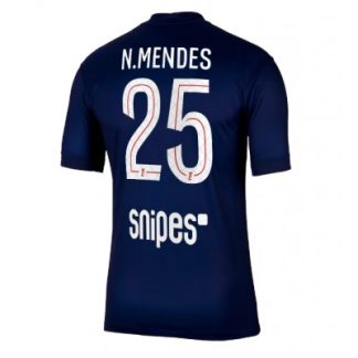 Paris Saint-Germain Herr Hemmatröja 2025/26 Nuno Mendes 25 Kortärmad Fotbollströja