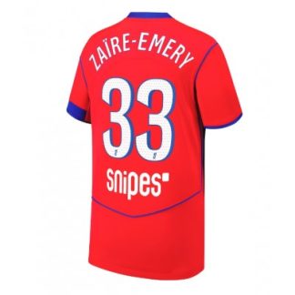 Paris Saint-Germain Herr Tredjetröja 2025/26 Warren Zaire-Emery 33 Kortärmad Fotbollströja