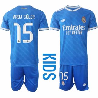 Real Madrid Arda Güler #15 Barn Tredjeställ 2025-26 Tröja + Shorts