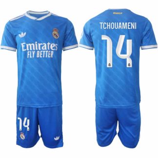 Real Madrid Aurélien Tchouaméni #14 Herr Tredjeställ 2025-26 Tröja + Shorts