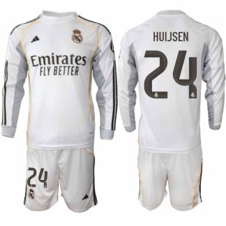 Real Madrid Dean Huijsen #24 Herr Långärmad Hemmaställ 2025/26 Tröja + Shorts