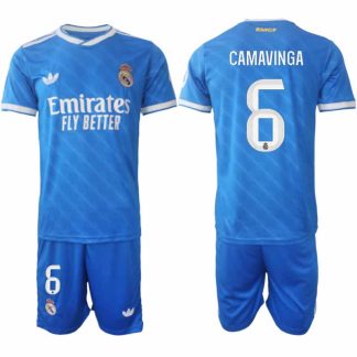 Real Madrid Eduardo Camavinga #6 Herr Tredjeställ 2025-26 Tröja + Shorts