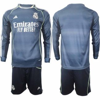 Real Madrid Herr Långärmad Bortaställ 2025/26 Tröja + Shorts