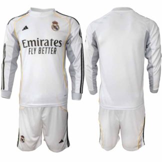 Real Madrid Herr Långärmad Hemmaställ 2025/26 Tröja + Shorts