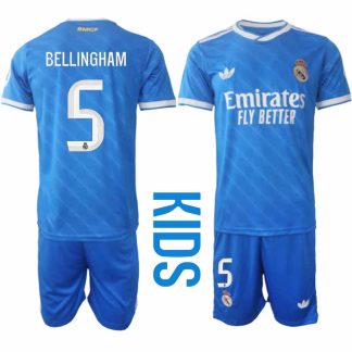 Real Madrid Jude Bellingham #5 Barn Tredjeställ 2025-26 Tröja + Shorts