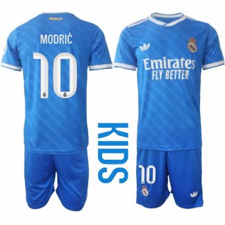 Real Madrid Luka Modrić #10 Barn Tredjeställ 2025-26 Tröja + Shorts
