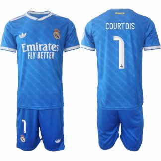 Real Madrid Thibaut Courtois #1 Herr Tredjeställ 2025-26 Tröja + Shorts