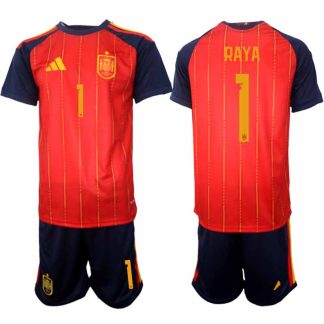 Spanien 2026 VM Hemmaställ Herr David Raya #1 Kortärmad Fotbollströja + Shorts