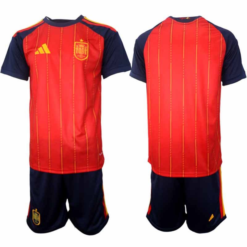 Spanien 2026 VM Hemmaställ Herr Kortärmad Fotbollströja + Shorts