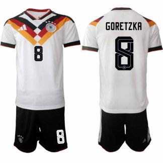 Tyskland 2026 VM Hemmaställ Herr Leon Goretzka #8 Kortärmad Tröja + Shorts