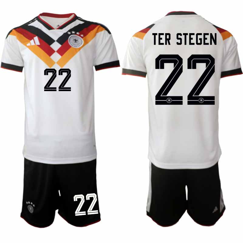 Tyskland 2026 VM Hemmaställ Herr Marc-André ter Stegen #22 Kortärmad Tröja + Shorts