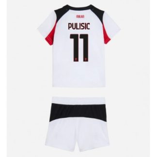 AC Milan 2025/26 Bortatröja Barn Set – Christian Pulisic #11 Kortärmad Fotbollströja med Shorts
