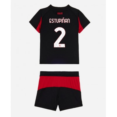 AC Milan 2025/26 Hemmatröja Barn Set – Pervis Estupiñán #2 Kortärmad Fotbollströja med Shorts