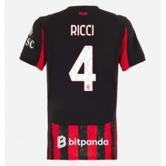 AC Milan 2025/26 Hemmatröja Dam Samuele Ricci #4 Kortärmad Fotbollströja