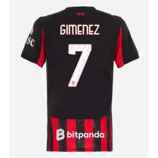AC Milan 2025/26 Hemmatröja Dam Santiago Giménez #7 Kortärmad Fotbollströja
