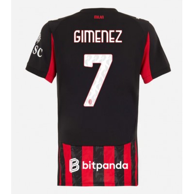 AC Milan 2025/26 Hemmatröja Dam Santiago Giménez #7 Kortärmad Fotbollströja