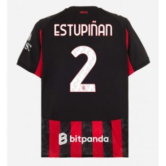 AC Milan 2025/26 Hemmatröja Herr Pervis Estupiñán #2 Kortärmad Fotbollströja