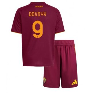 AS Roma 2025/26 Hemmatröja Barn Set – Artem Dovbyk #9 Kortärmad Fotbollströja med Shorts