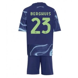 Ajax 2025/26 Bortatröja Barn Set – Steven Berghuis #23 Kortärmad Fotbollströja med Shorts