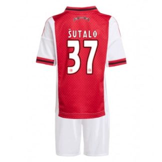 Ajax 2025/26 Hemmatröja Barn Set – Josip Šutalo #37 Kortärmad Fotbollströja med Shorts