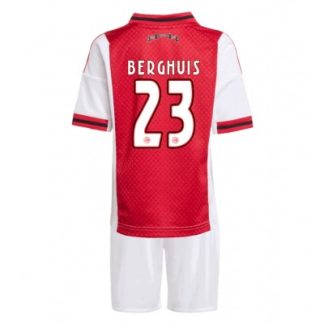 Ajax 2025/26 Hemmatröja Barn Set – Steven Berghuis #23 Kortärmad Fotbollströja med Shorts