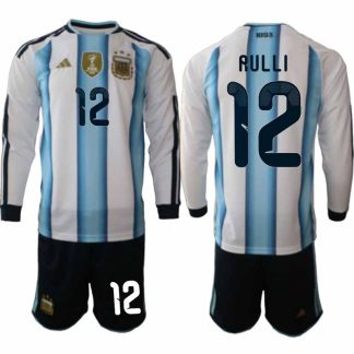 Argentina VM 2026 Hemmaställ Herr Gerónimo Rulli #12 Långärmad Fotbollströja + Shorts