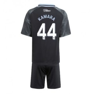 Aston Villa 2025/26 Bortatröja Barn Set – Boubacar Kamara #44 Kortärmad Fotbollströja med Shorts