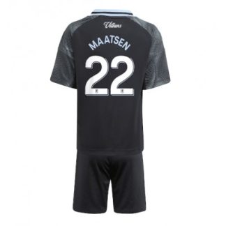 Aston Villa 2025/26 Bortatröja Barn Set – Ian Maatsen #22 Kortärmad Fotbollströja med Shorts