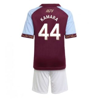 Aston Villa 2025/26 Hemmatröja Barn Set – Boubacar Kamara #44 Kortärmad Fotbollströja med Shorts
