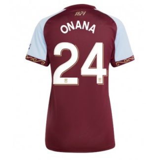 Aston Villa 2025/26 Hemmatröja Dam Amadou Onana #24 Kortärmad Fotbollströja
