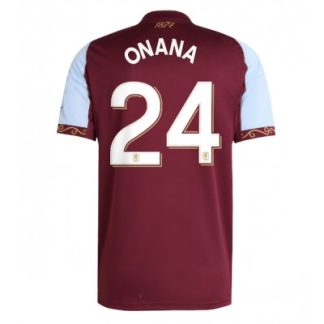 Aston Villa 2025/26 Hemmatröja Herr Amadou Onana #24 Kortärmad Fotbollströja